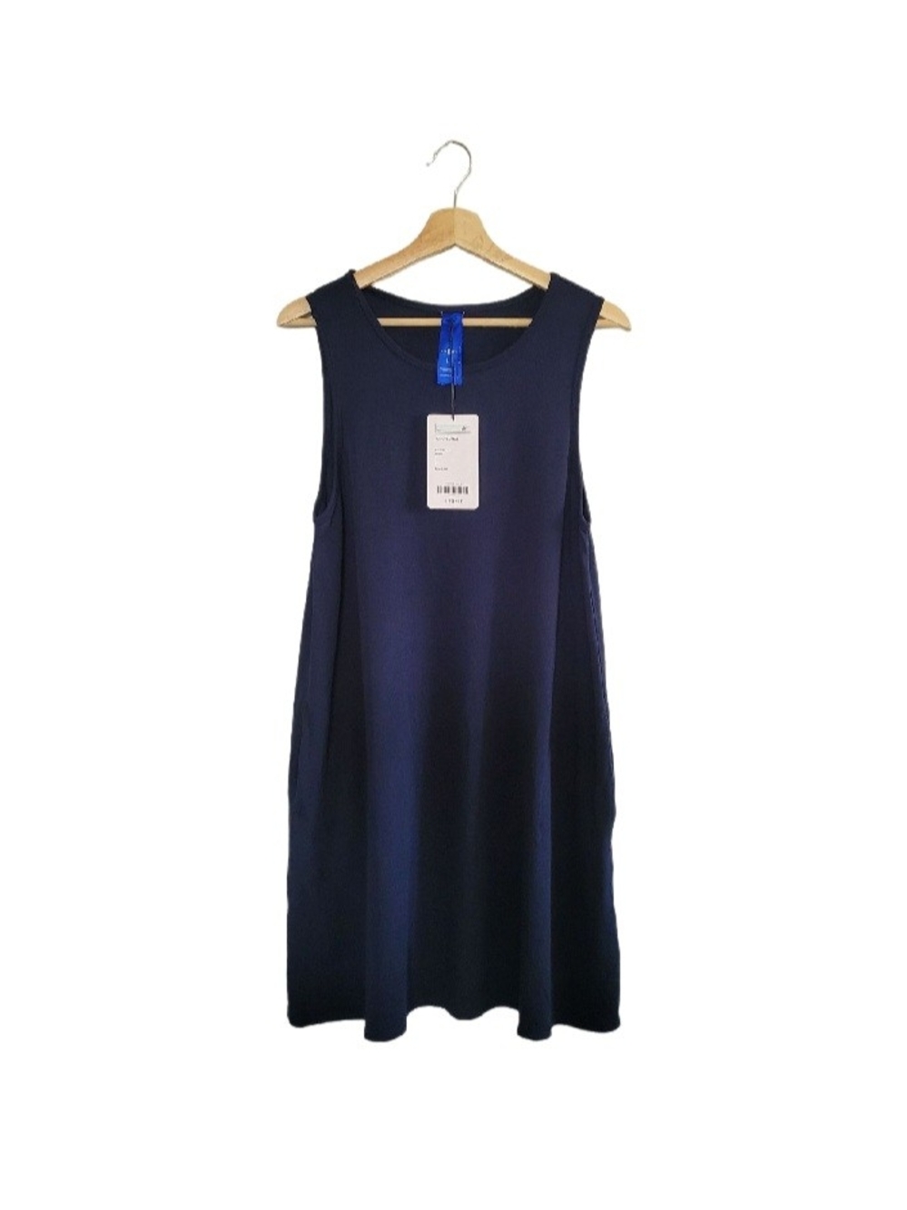 NWT KIT And Ace So Soft Brushed French Terry SZ Large Sleeveless Navy Dress